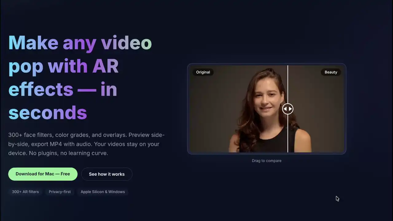 How to Add AR Filters to Recorded Video — Introducing Filterbloom