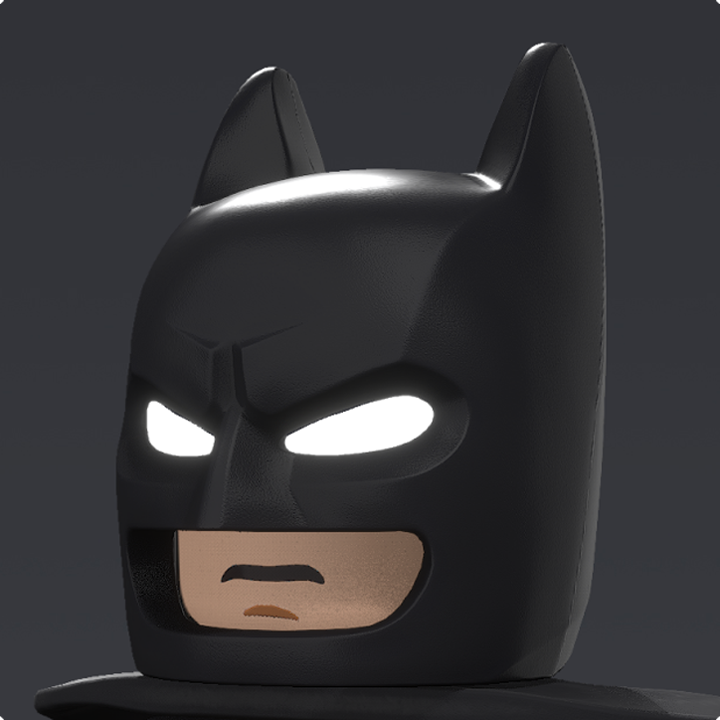 LEGO Batman Head lens preview
